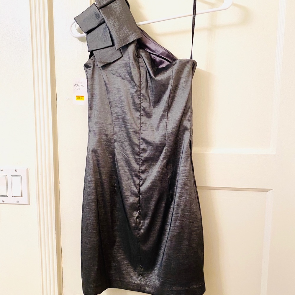 Metallic One Shoulder Dress - Picture 2 of 3
